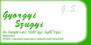 gyorgyi szugyi business card